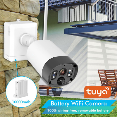 Wasserdichte Leistungsaufnahme der Wifi-Batterie-Kamera-geringen Energie 1080P Tuya IP-Hauptkamera