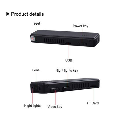 Infrarotmini-DV WIFI 1080P 32GB Spion versteckter Pen Camera