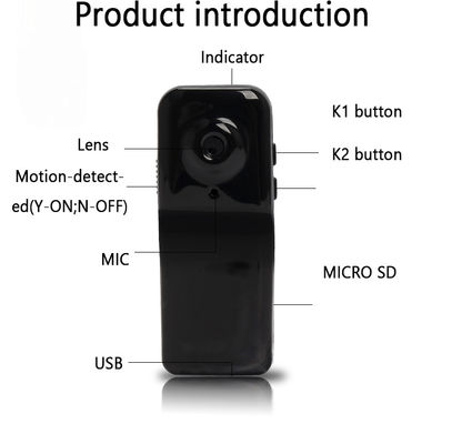 Tragbare USB-Stützvideo-Bewegungs-Entdeckung Kamera 960P Mini-DV HD
